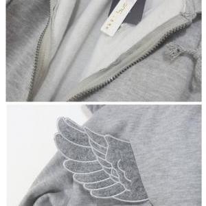 - Angel Wings Hooded Zipper Sweatshirt