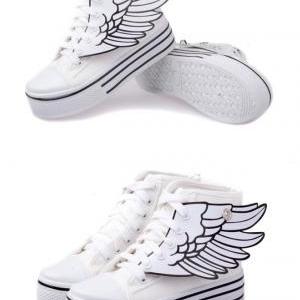 Clearance - Detachable Wings Lace Up Ankle High..
