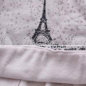 Clearance - Paris Eiffel Tower Print Blue Hoodies
