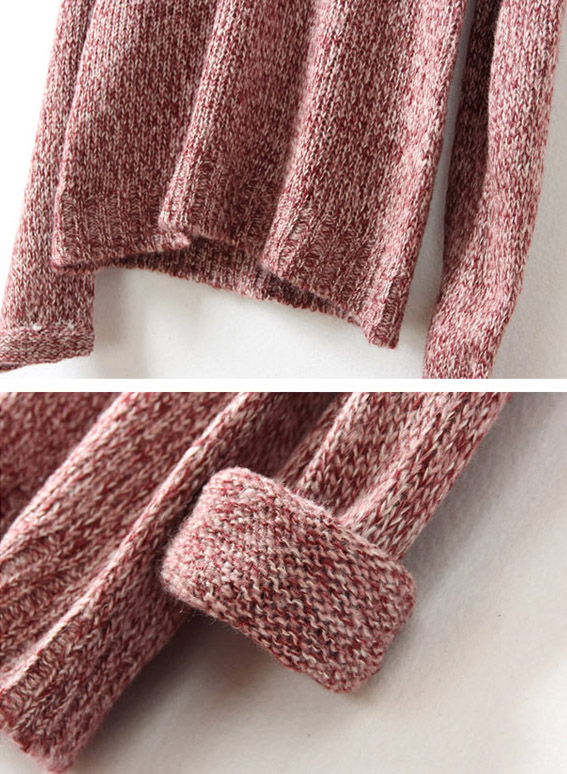 Fluffy Heart Front Knit Sweater on Luulla