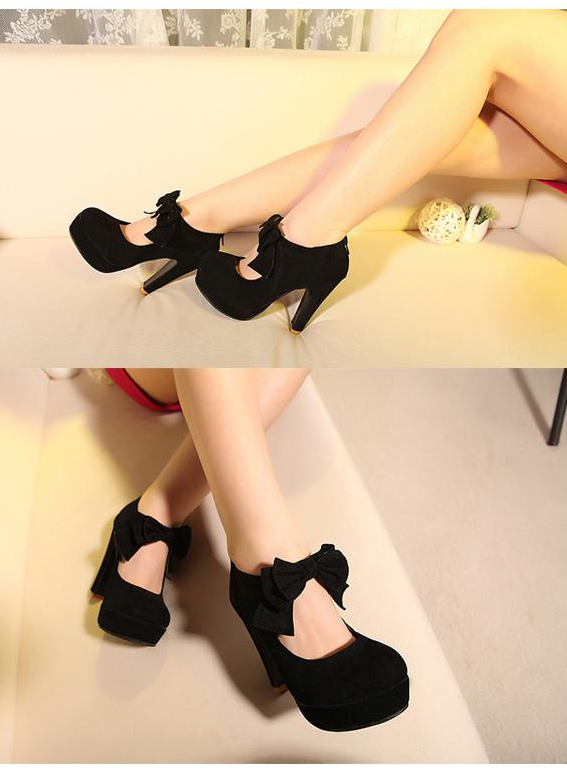 faux suede platform heels