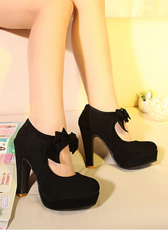 faux suede platform heels