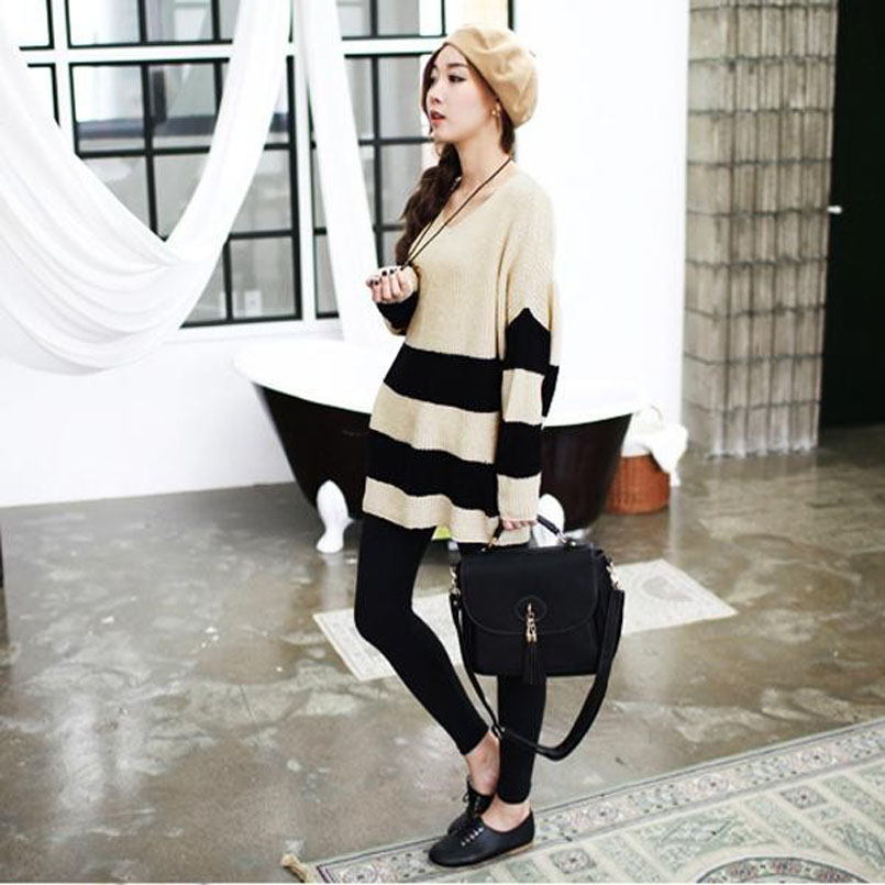 Striped Batwing Sweater main image 1