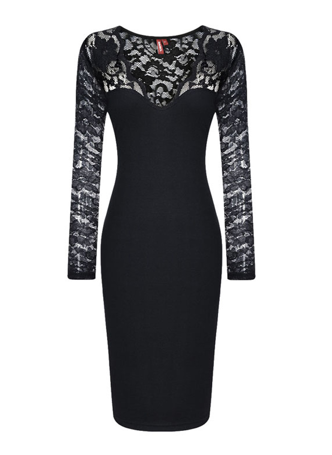 sheer midi dress long sleeve